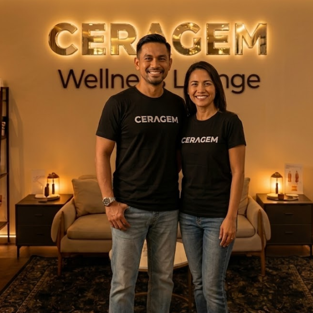 Couple at CERAGEM Shaw Wellness Lounge