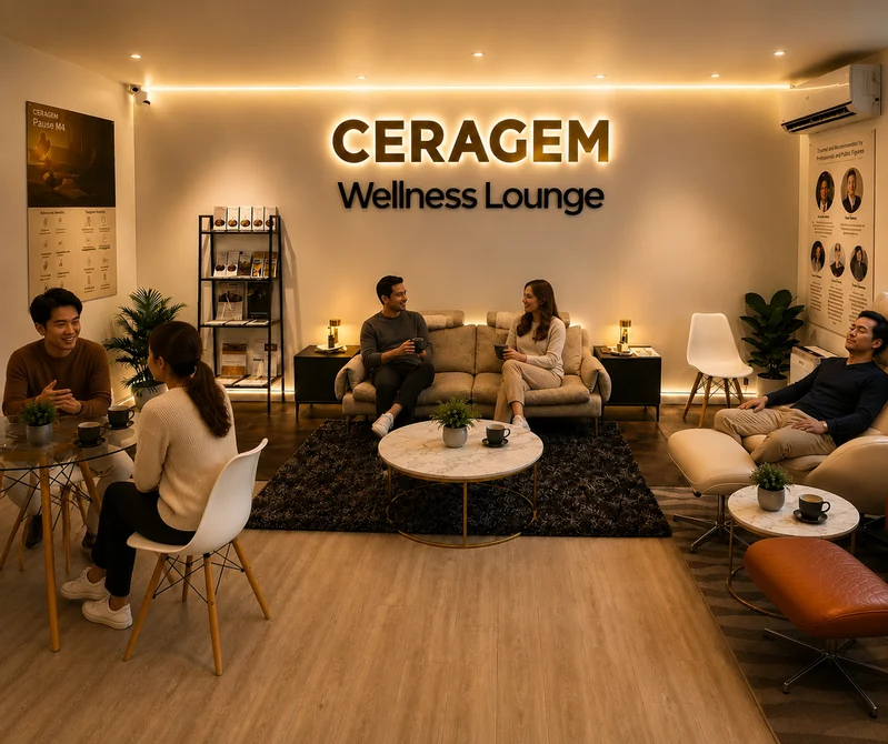 Premium lounge area at CERAGEM Shaw