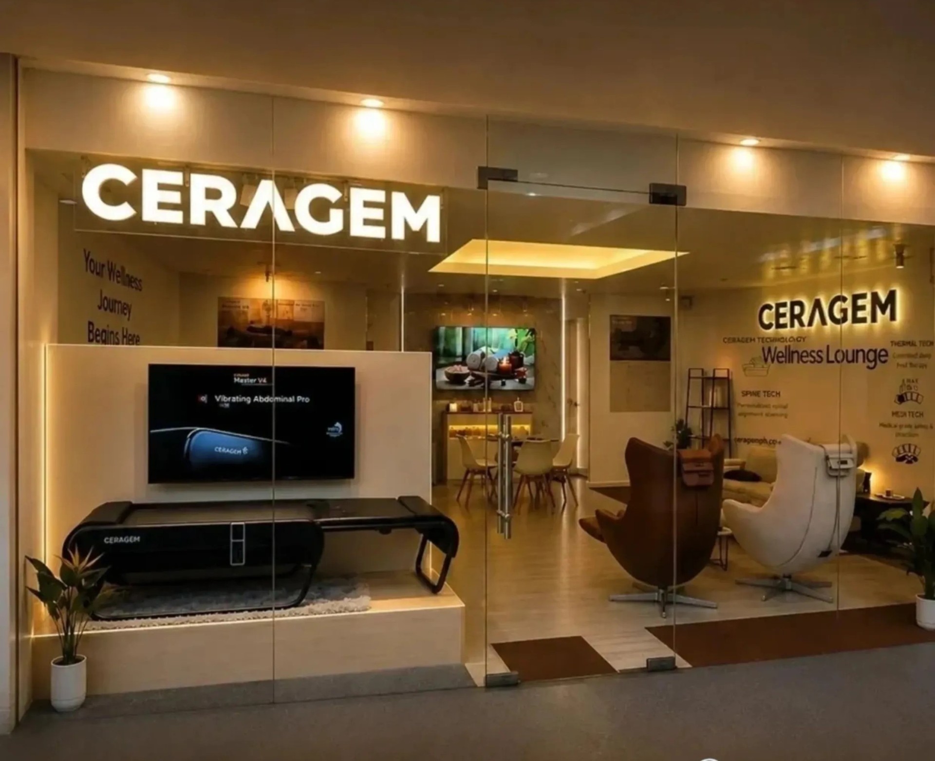 CERAGEM Shaw Wellness Lounge storefront in Mandaluyong
